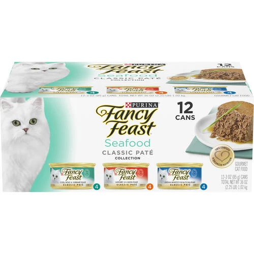 Fancy Feast® Seafood Classic Pate Wet Cat Food Variety Pack - 12 Pack 3 Fancy Feast® Seafood Classic Pate Wet Cat Food Variety Pack - 12 Pack