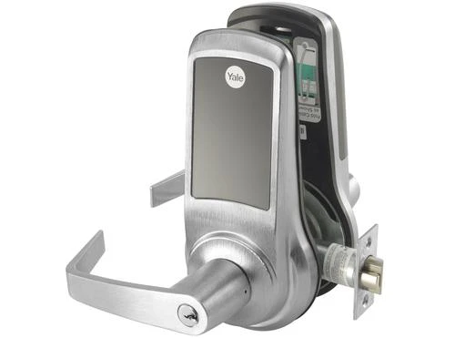 Yale Next Touch Satin Chrome Electronic Keypad Door Lever With Schlage C Keyway 3 Yale Next Touch Satin Chrome Electronic Keypad Door Lever With Schlage C Keyway
