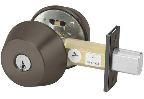 Yale 100 Series Satin Bronze Cylinder X Cylinder Door Deadbolt With Schlage C Keyway 3 Yale 100 Series Satin Bronze Cylinder X Cylinder Door Deadbolt With Schlage C Keyway