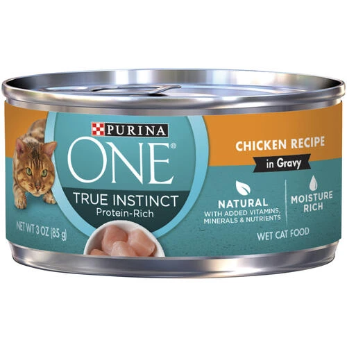 Purina ONE Purina® ONE Chicken In Gravy Wet Cat Food - 3 Oz 3 Purina ONE Purina® ONE Chicken In Gravy Wet Cat Food - 3 Oz