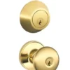 Dexter By Schlage Dexter® By Schlage® Stratus Bright Brass Entry Door Knob And Single Cylinder Door Deadbolt -Schlage Shop 2196098 new