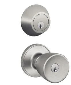Dexter By Schlage Dexter® By Schlage® Byron Stainless Steel Entry Door Knob And Single Cylinder Door Deadbolt