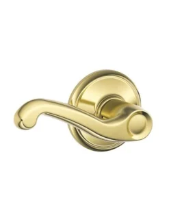 Schlage® Flair Bright Brass Hall & Closet Passage Door Lever 8 Schlage® Flair Bright Brass Hall & Closet Passage Door Lever -Schlage Shop 2213465 Schlage P LF