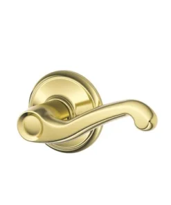 Schlage® Flair Bright Brass Hall & Closet Passage Door Lever 9 Schlage® Flair Bright Brass Hall & Closet Passage Door Lever -Schlage Shop 2213465 Schlage P RF