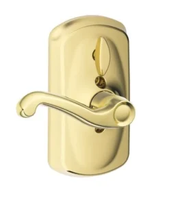 Schlage® Flair Bright Brass Electronic Keyless Flexlock Entry Door Lever 9 Schlage® Flair Bright Brass Electronic Keyless Flexlock Entry Door Lever -Schlage Shop 2213691 Schlage P Int LF