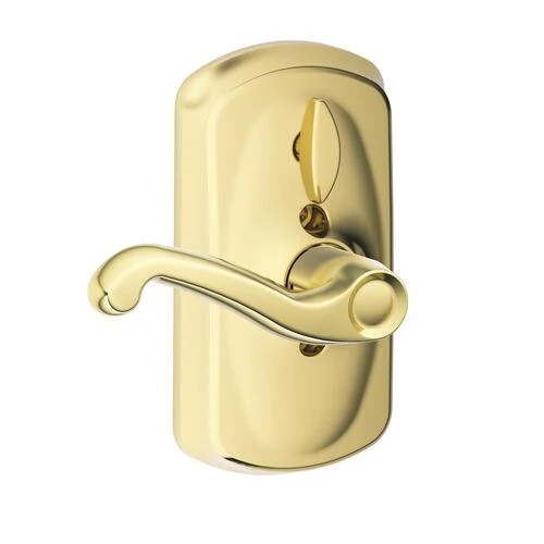 Schlage® Flair Bright Brass Electronic Keyless Flexlock Entry Door Lever 6 Schlage® Flair Bright Brass Electronic Keyless Flexlock Entry Door Lever - Image 4