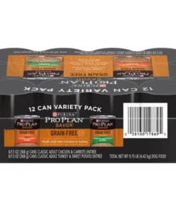 Purina Pro Plan Purina® Pro Plan® Savor® Grain-Free Chicken & Turkey Wet Dog Food - 12 Cans -Schlage Shop 38100178695B