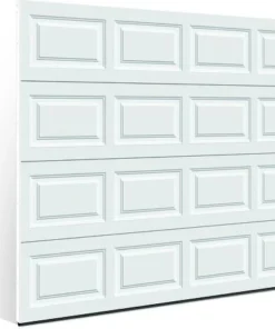 Ideal Door® Traditional 9' X 7' White Non-Insulated Garage Door -Schlage Shop 4251957