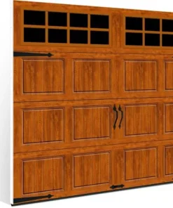 Ideal Door® Designer 9' X 7' Oak Medium Insulated Garage Door With Windows (R-Value 6.5) -Schlage Shop 4254893 Alt 2021