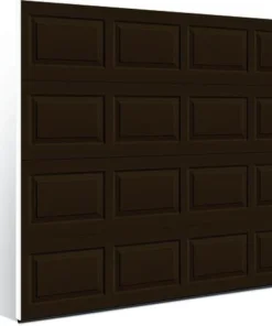 Ideal Door® Traditional 9' X 7' Chocolate Non-Insulated Garage Door -Schlage Shop 4259381 P Angle