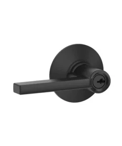 Schlage® Latitude Matte Black Entry Door Lever