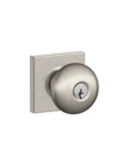 Schlage® Plymouth Satin Nickel Entry Door Knob With Collins Trim