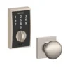 Schlage® Plymouth Satin Nickel Door Knob With Century Trim And Touch™ Keyless Entry Door Deadbolt -Schlage Shop 4403044 1