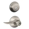Schlage® Sacramento Satin Nickel Entry Door Lever And Single Cylinder Door Deadbolt -Schlage Shop 4403126 Schalge P LF NewCMYK