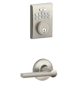 Dexter By Schlage Dexter® By Schlage® Solstice Satin Nickel Door Lever And Keypad Door Deadbolt