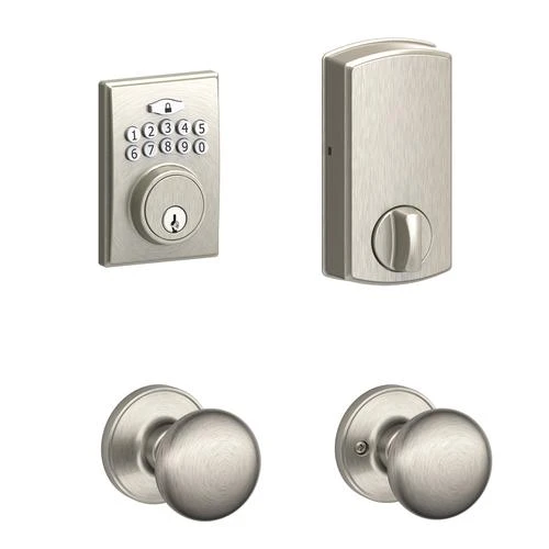 Dexter By Schlage Dexter® By Schlage® Stratus Satin Nickel Door Knob And Keypad Door Deadbolt 4 Dexter By Schlage Dexter® By Schlage® Stratus Satin Nickel Door Knob And Keypad Door Deadbolt - Image 2