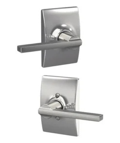 Schlage® Latitude Bright Chrome Hall & Closet Passage Door Lever With Century Trim 11 Schlage® Latitude Bright Chrome Hall & Closet Passage Door Lever With Century Trim -Schlage Shop 4404623 LS