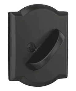 Schlage® Matte Black Single Cylinder Entry Door Deadbolt With Camelot Trim -Schlage Shop 4404627 Int LS