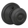 Schlage® Georgian Matte Black Non-Turning Dummy Door Knob -Schlage Shop 4404629 Ext LS