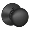 Schlage® Plymouth Matte Black Non-Turning Dummy Door Knob
