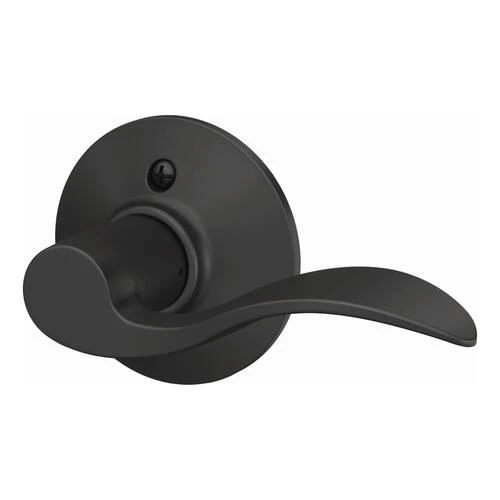 Schlage® Accent Matte Black Non-Turning Right Handed Dummy Door Lever 4 Schlage® Accent Matte Black Non-Turning Right Handed Dummy Door Lever - Image 2