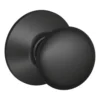 Schlage® Plymouth Matte Black Hall & Closet Passage Door Knob -Schlage Shop 4404637 Ext LS