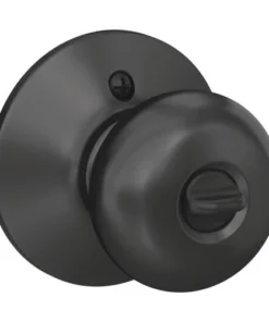 Schlage® Plymouth Matte Black Entry Door Knob -Schlage Shop 4404639 Int LS