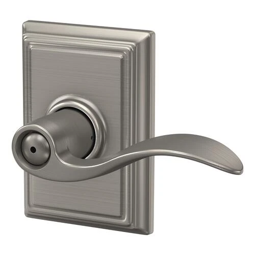 Schlage® Accent Satin Nickel Bed & Bath Privacy Door Lever With Addison Trim 4 Schlage® Accent Satin Nickel Bed & Bath Privacy Door Lever With Addison Trim - Image 2