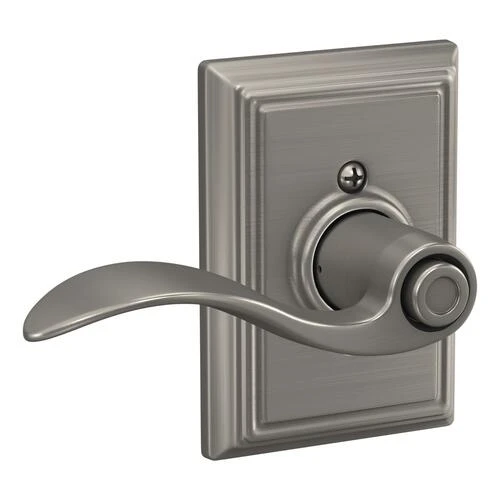 Schlage® Accent Satin Nickel Bed & Bath Privacy Door Lever With Addison Trim 6 Schlage® Accent Satin Nickel Bed & Bath Privacy Door Lever With Addison Trim - Image 4