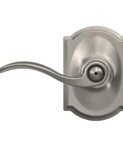 Schlage® Accent Satin Nickel Bed & Bath Privacy Door Lever With Camelot Trim -Schlage Shop 4404643 Ext FV