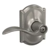 Schlage® Accent Satin Nickel Bed & Bath Privacy Door Lever With Camelot Trim -Schlage Shop 4404643 Ext LS