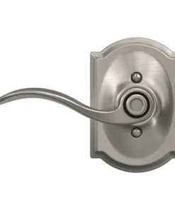 Schlage® Accent Satin Nickel Bed & Bath Privacy Door Lever With Camelot Trim -Schlage Shop 4404643 Int FV