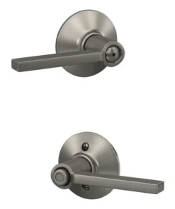 Schlage® Latitude Satin Nickel Bed & Bath Privacy Door Lever -Schlage Shop 4404646 LS