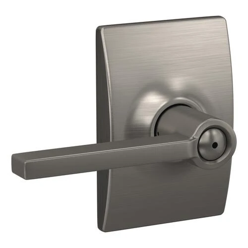 Schlage® Latitude Satin Nickel Bed & Bath Privacy Door Lever With Century Trim 3 Schlage® Latitude Satin Nickel Bed & Bath Privacy Door Lever With Century Trim