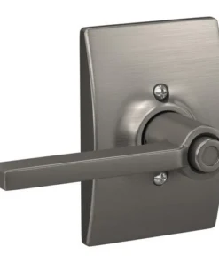Schlage® Latitude Satin Nickel Bed & Bath Privacy Door Lever With Century Trim 10 Schlage® Latitude Satin Nickel Bed & Bath Privacy Door Lever With Century Trim -Schlage Shop 4404647 Int LS