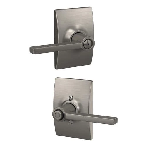 Schlage® Latitude Satin Nickel Bed & Bath Privacy Door Lever With Century Trim 7 Schlage® Latitude Satin Nickel Bed & Bath Privacy Door Lever With Century Trim - Image 5