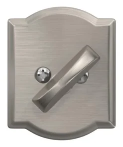 Schlage® Satin Nickel Single Cylinder Entry Door Deadbolt With Camelot Trim -Schlage Shop 4404651 Int FV