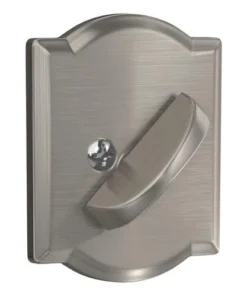 Schlage® Satin Nickel Single Cylinder Entry Door Deadbolt With Camelot Trim -Schlage Shop 4404651 Int LS