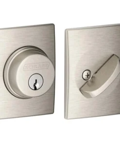 Schlage® Satin Nickel Single Cylinder Entry Door Deadbolt With Century Trim 12 Schlage® Satin Nickel Single Cylinder Entry Door Deadbolt With Century Trim -Schlage Shop 4404652 LS