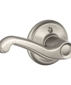 Schlage® Flair Satin Nickel Non-Turning Left Handed Dummy Door Lever