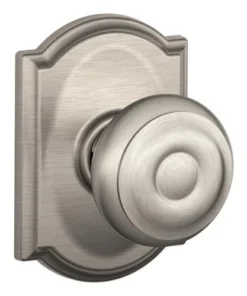 Schlage® Georgian Satin Nickel Hall & Closet Passage Door Knob With Camelot Trim