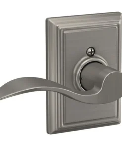 Schlage® Accent Satin Nickel Hall & Closet Passage Door Lever With Addison Trim -Schlage Shop 4404674 Int LS