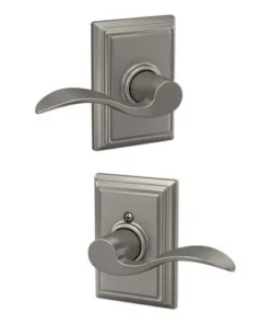 Schlage® Accent Satin Nickel Hall & Closet Passage Door Lever With Addison Trim -Schlage Shop 4404674 LS