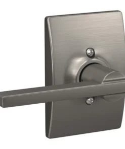 Schlage® Latitude Satin Nickel Hall & Closet Passage Door Lever With Century Trim -Schlage Shop 4404676 Int LS