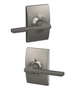 Schlage® Latitude Satin Nickel Hall & Closet Passage Door Lever With Century Trim -Schlage Shop 4404676 LS