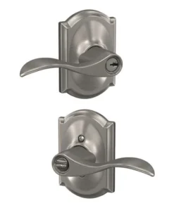 Schlage® Accent Satin Nickel Entry Door Lever With Camelot Trim