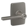 Schlage® Latitude Satin Nickel Entry Door Lever With Century Trim -Schlage Shop 4404679 Ext LS