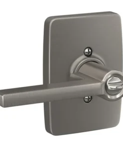 Schlage® Latitude Satin Nickel Entry Door Lever With Century Trim -Schlage Shop 4404679 Int LS