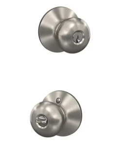 Schlage® Plymouth Satin Nickel Entry Door Knob 11 Schlage® Plymouth Satin Nickel Entry Door Knob -Schlage Shop 4404681 LS
