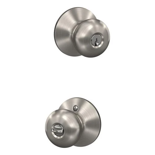 Schlage® Plymouth Satin Nickel Entry Door Knob 7 Schlage® Plymouth Satin Nickel Entry Door Knob - Image 5